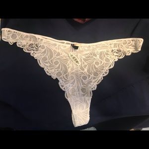 SALE 3/$18 - 
NWT Adore Me White Lace Thong 3X